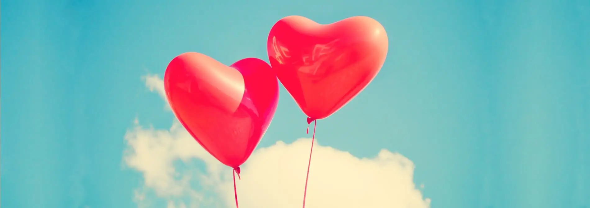 two heart shaped balloons